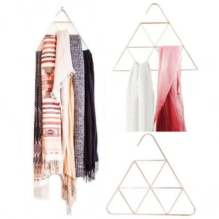 1 Pcs Metal Triangle Shape Tie/Scarf Storage Hanging Organizer / Hanger