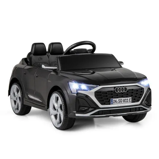 12V Kids Ride on Car Licensed Audi SQ8 With Remote Control and 3 Speeds-Black