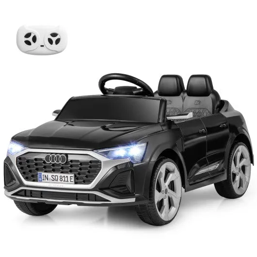 12V Kids Ride on Car Licensed Audi SQ8 With Remote Control and 3 Speeds-Black