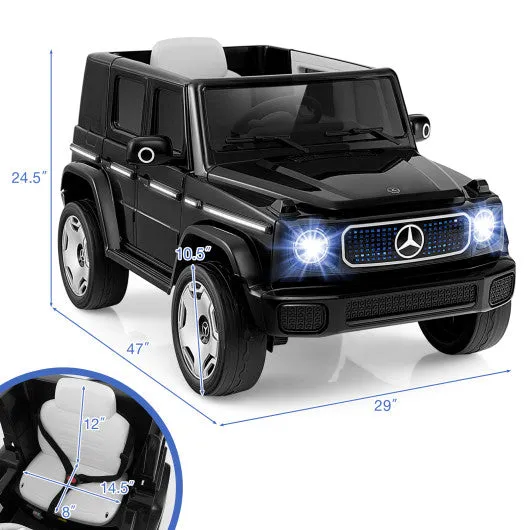 12V Licensed Mercedes-Benz EQG Kids Ride on Car With Remote Control-Black