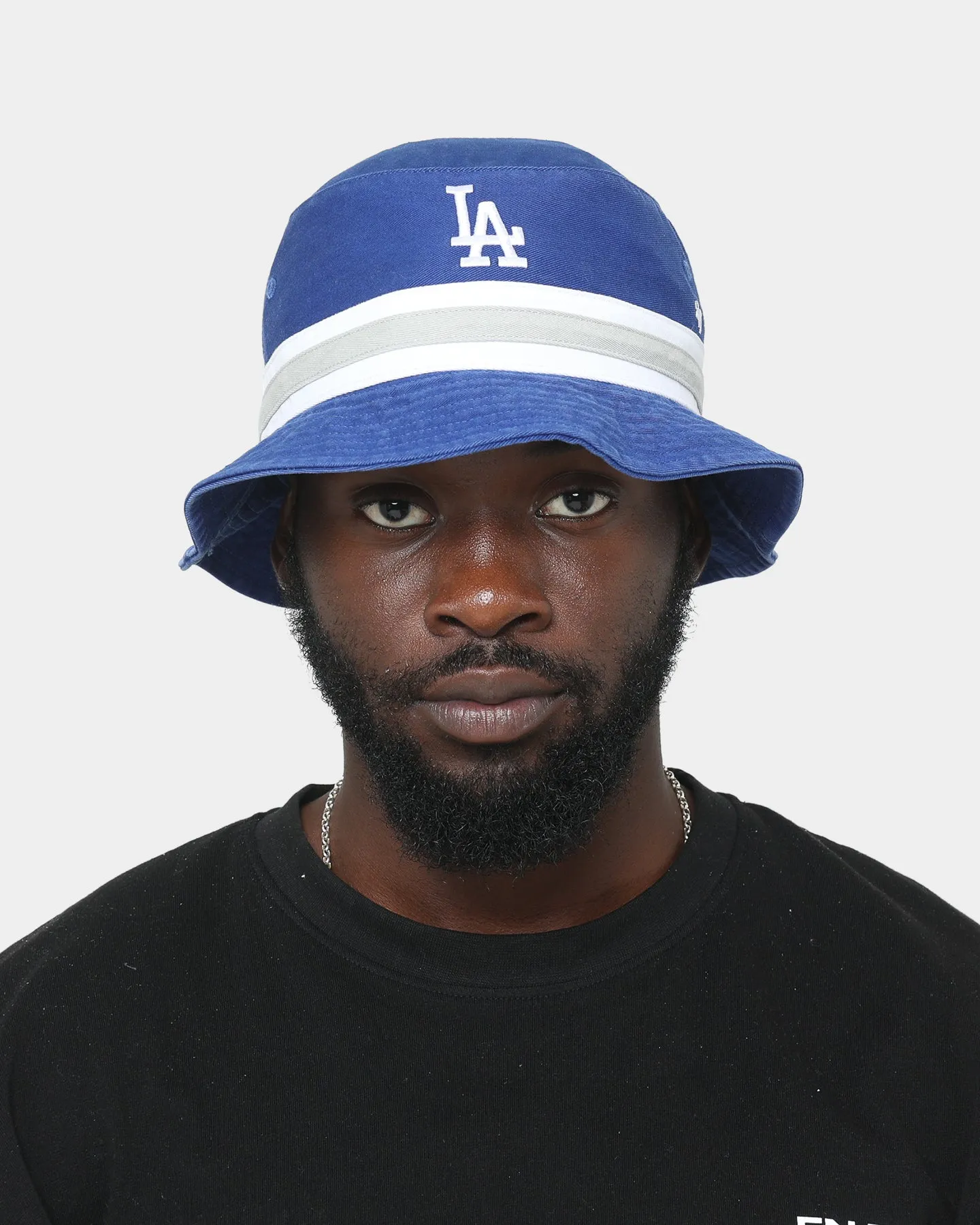 47 Brand Los Angeles Dodgers Striped Bucket Hat Royal