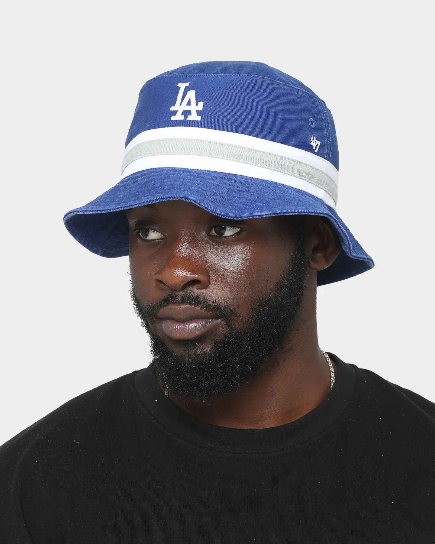 47 Brand Los Angeles Dodgers Striped Bucket Hat Royal