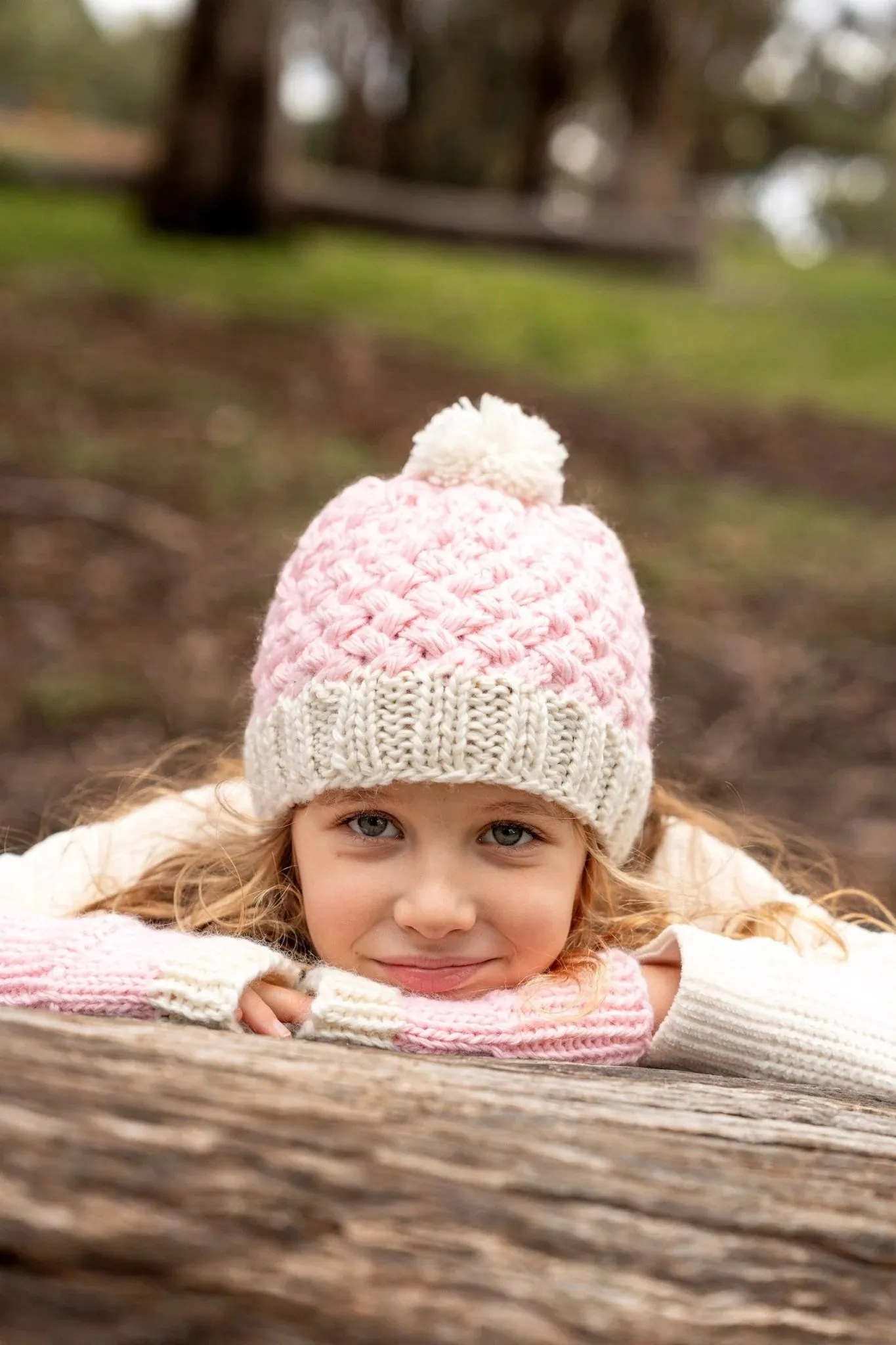 Acorn Kids - Bjorn Fingerless Mittens - Pink