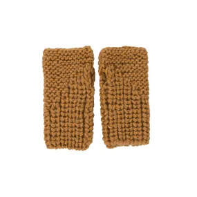 Acorn Traveller Fingerless Mittens - Caramel