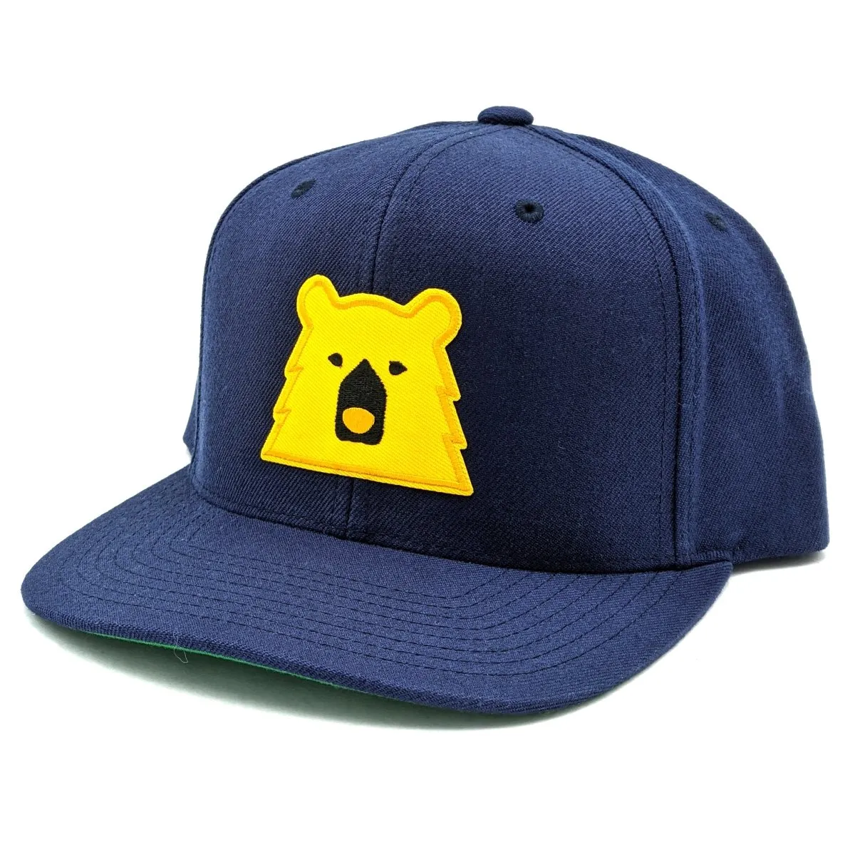 Adult Snapback Hat - Navy w/Gold Bear