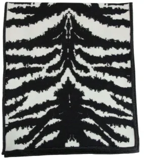 Alexander McQueen Women's Black / Ivory Wool / Silk MQ London Print Scarf