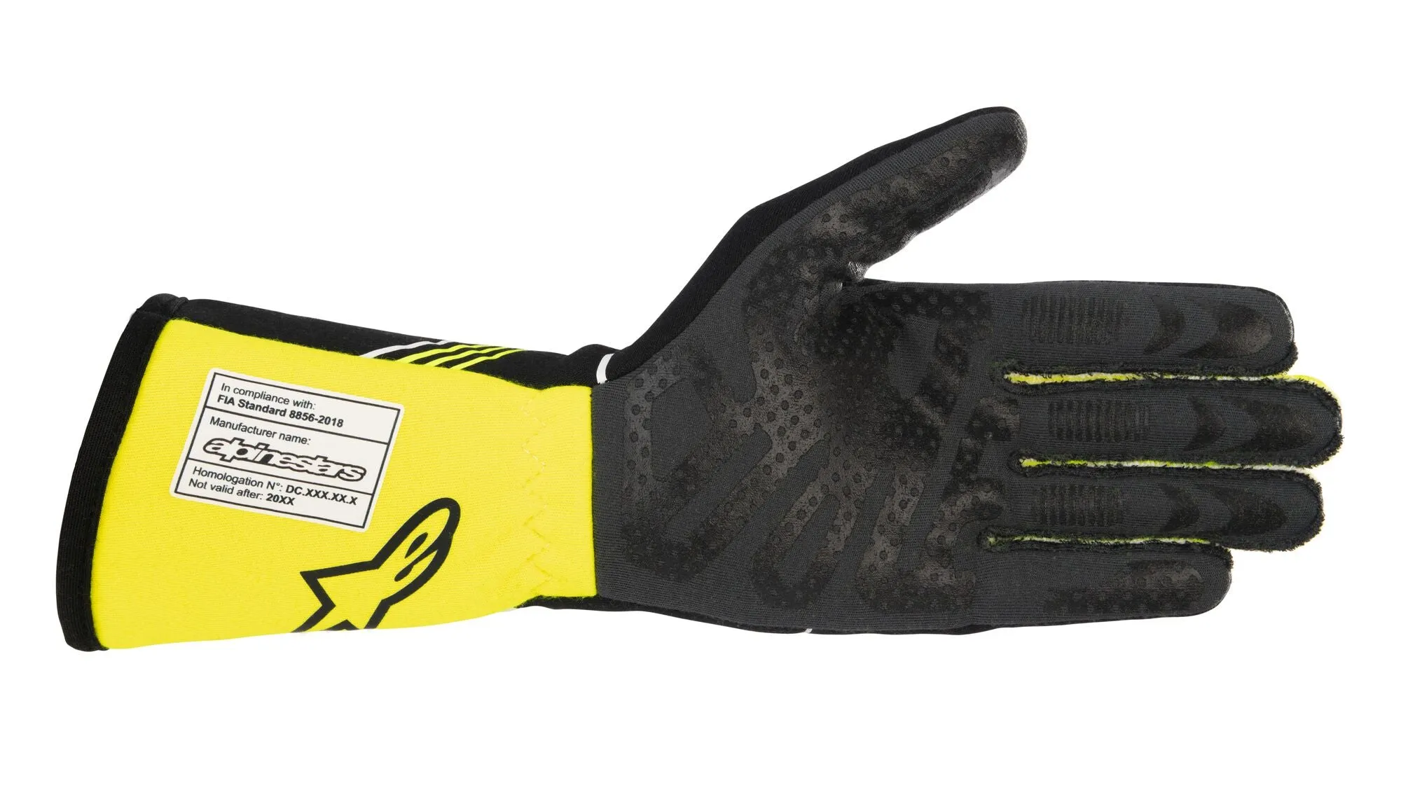 ALPINESTARS 3551023_155_XL TECH 1-RACE v3 Racing gloves, FIA 8856-2018, black/yellow fluo, Size XL