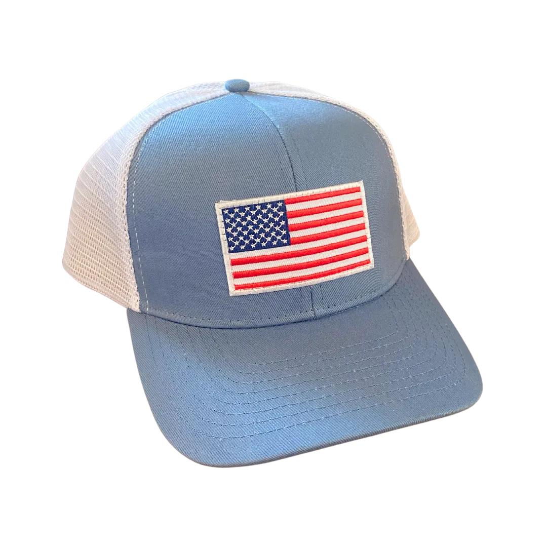 American Flag Mesh Back Trucker