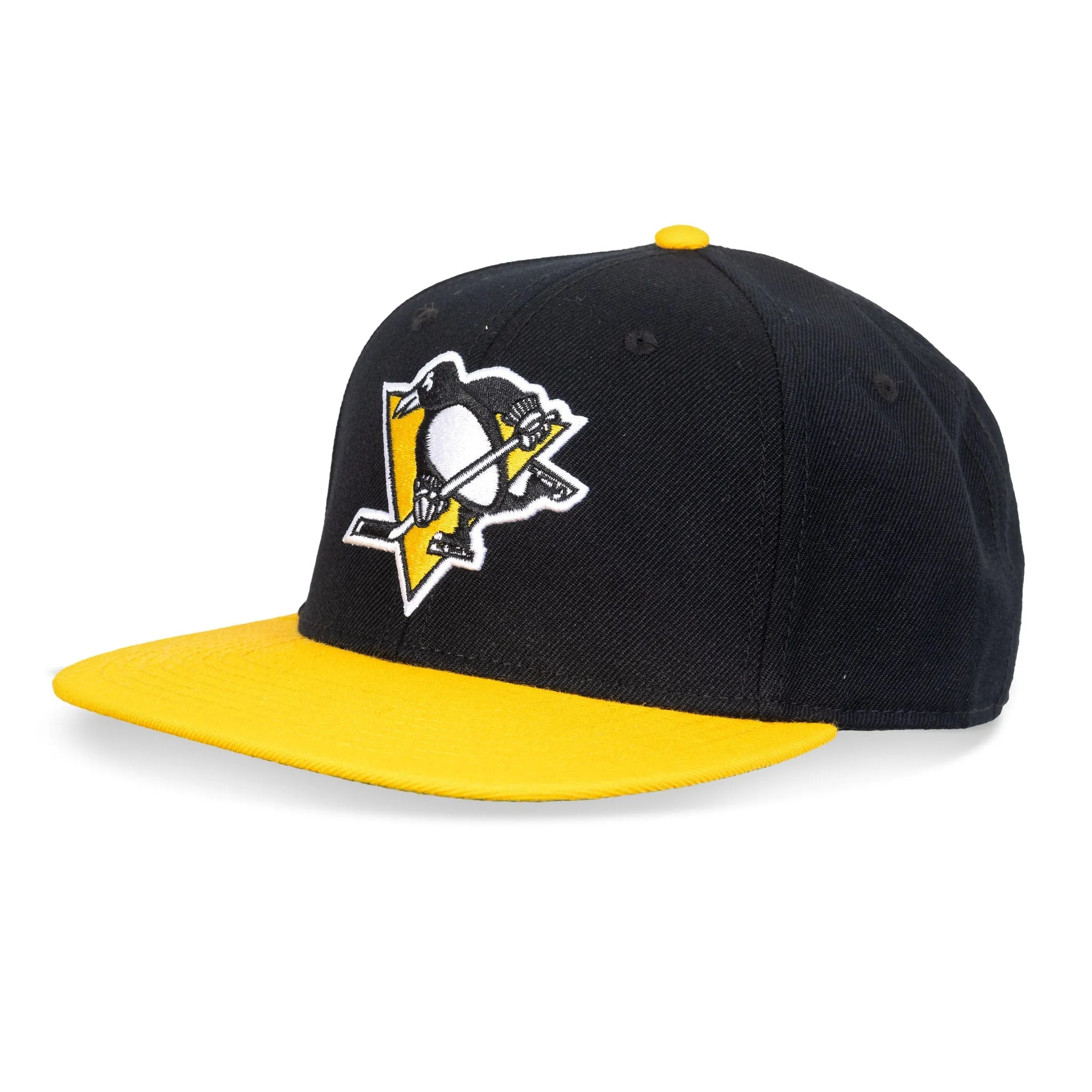 American Needle NHL Vintage Wool Replica Two Tone Snapback Hat - Pittsburgh Penguins