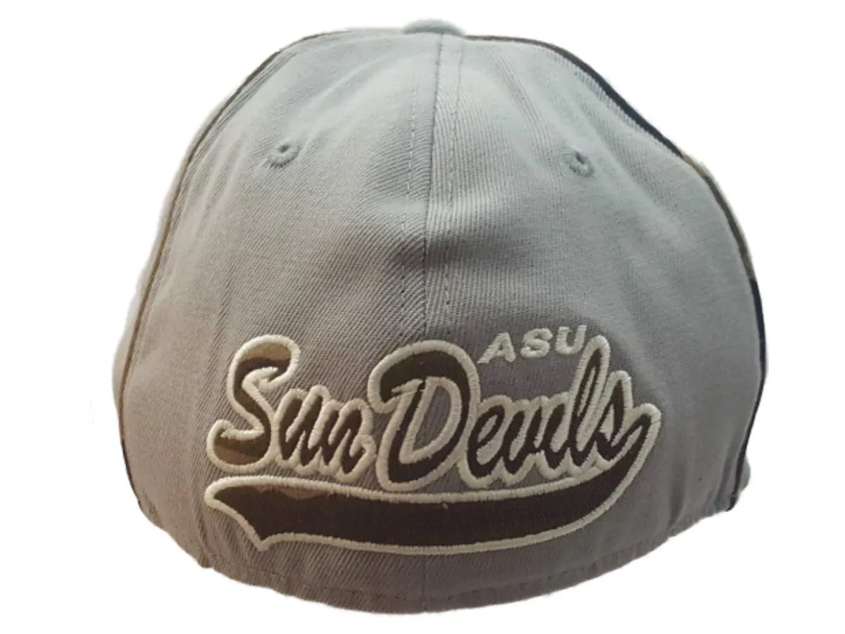 Arizona State Sun Devils Adidas FitMax 70 Gray Camo Structured Baseball Hat Cap