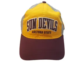 Arizona State Sun Devils Adidas Yellow Maroon Mesh Adj. Relaxed Baseball Hat Cap