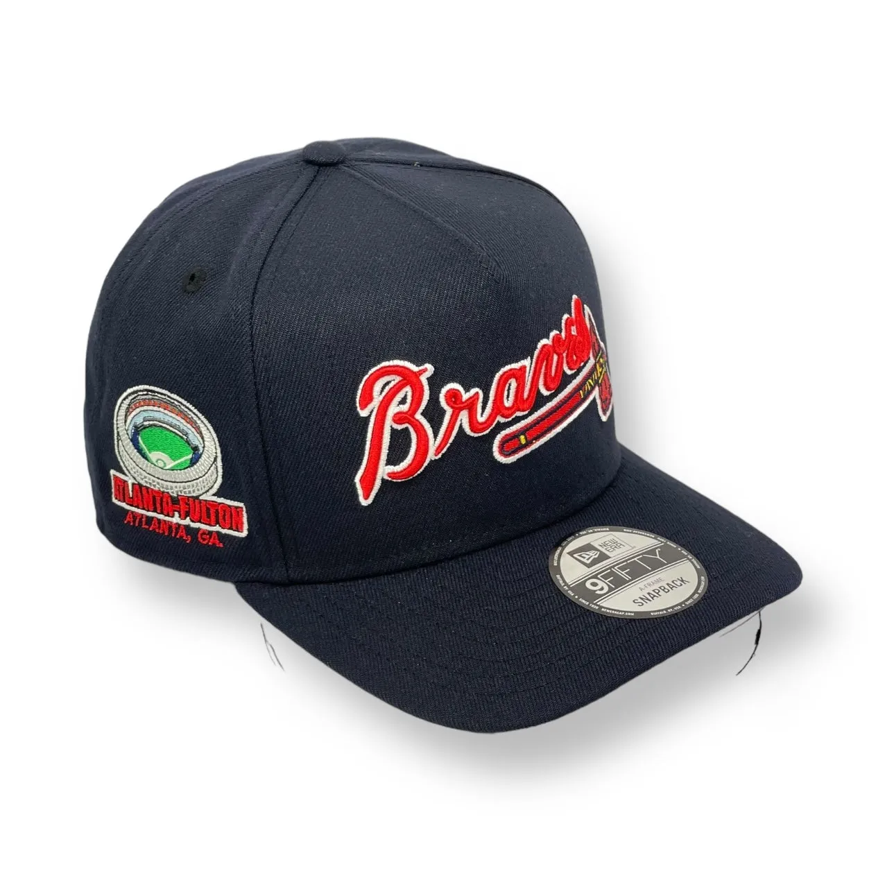 ATLANTA BRAVES (NAVY) (FULTON STADIUM) "9FIFTY AFRAME" NEW ERA SNAPBACK