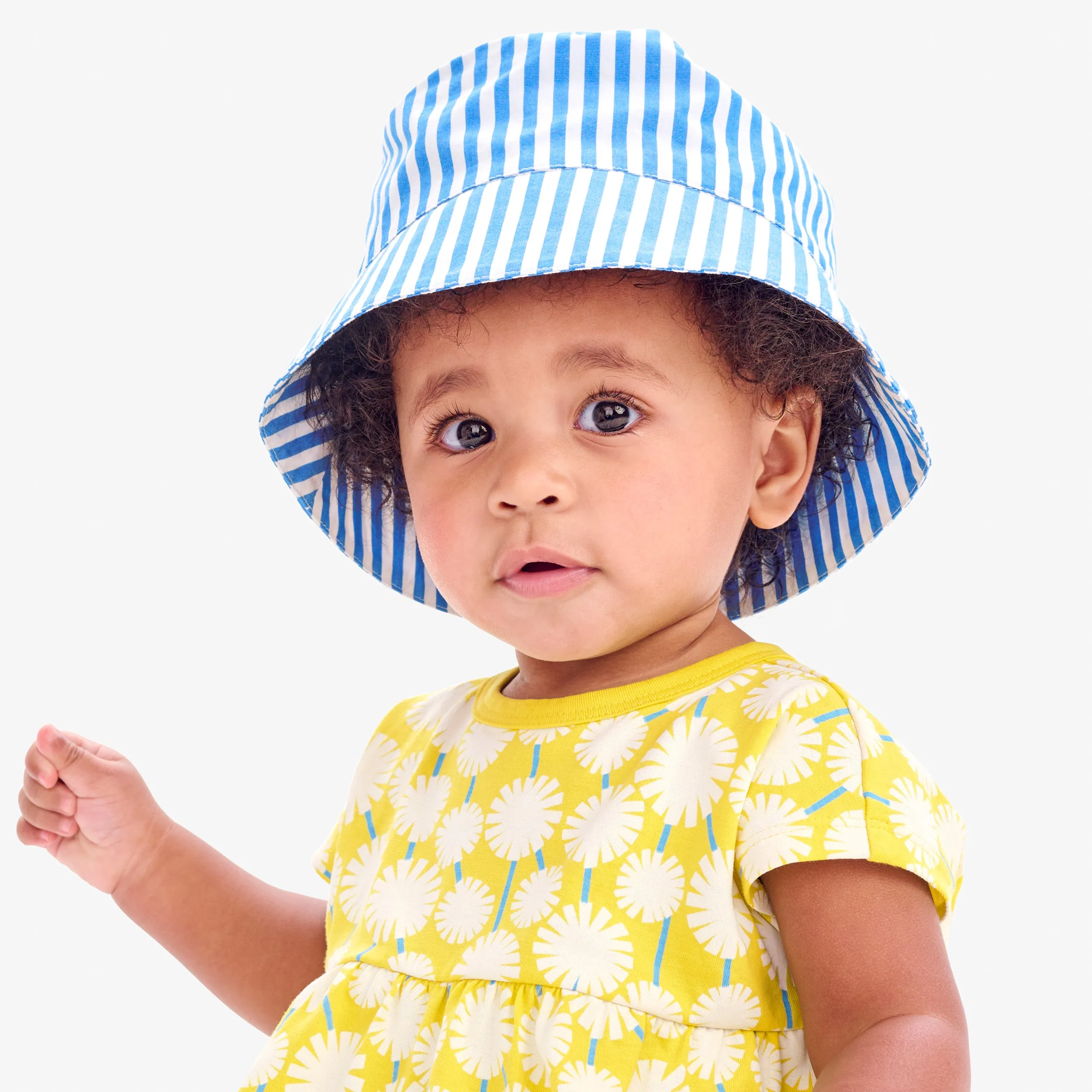 Baby bucket hat in stripe