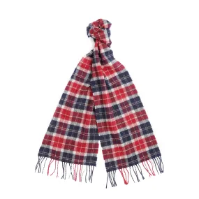 Barbour Tartan Lambswool Scarf Cranberry