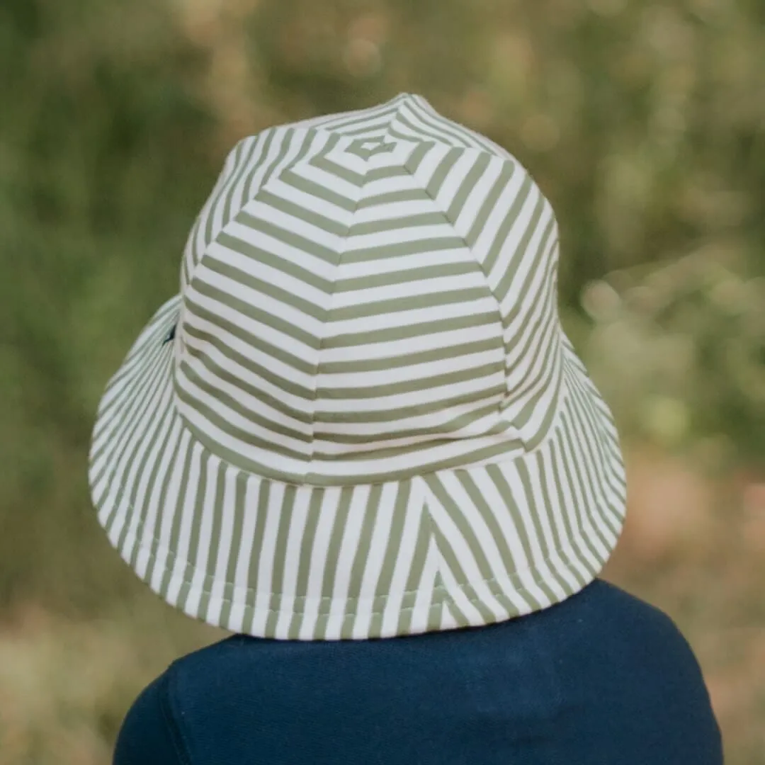 Bedhead - Toddler Bucket Sun Hat Khaki Stripe