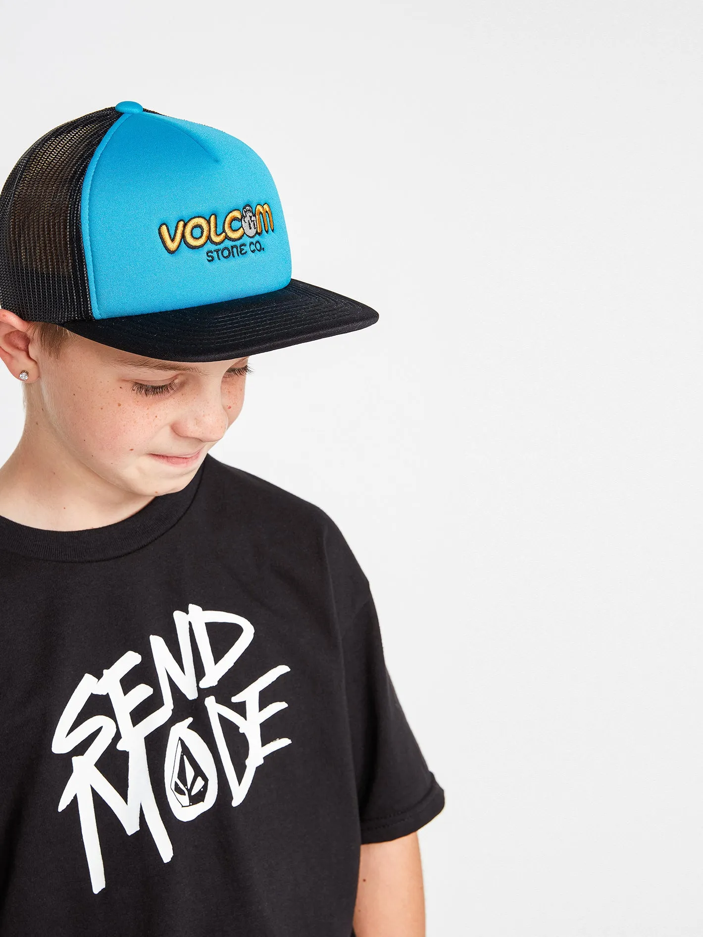 Big Boys Caiden Trucker Hat - Blue Drift