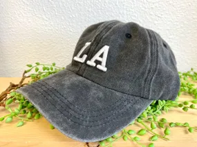 Black Wash LA Baseball Cap