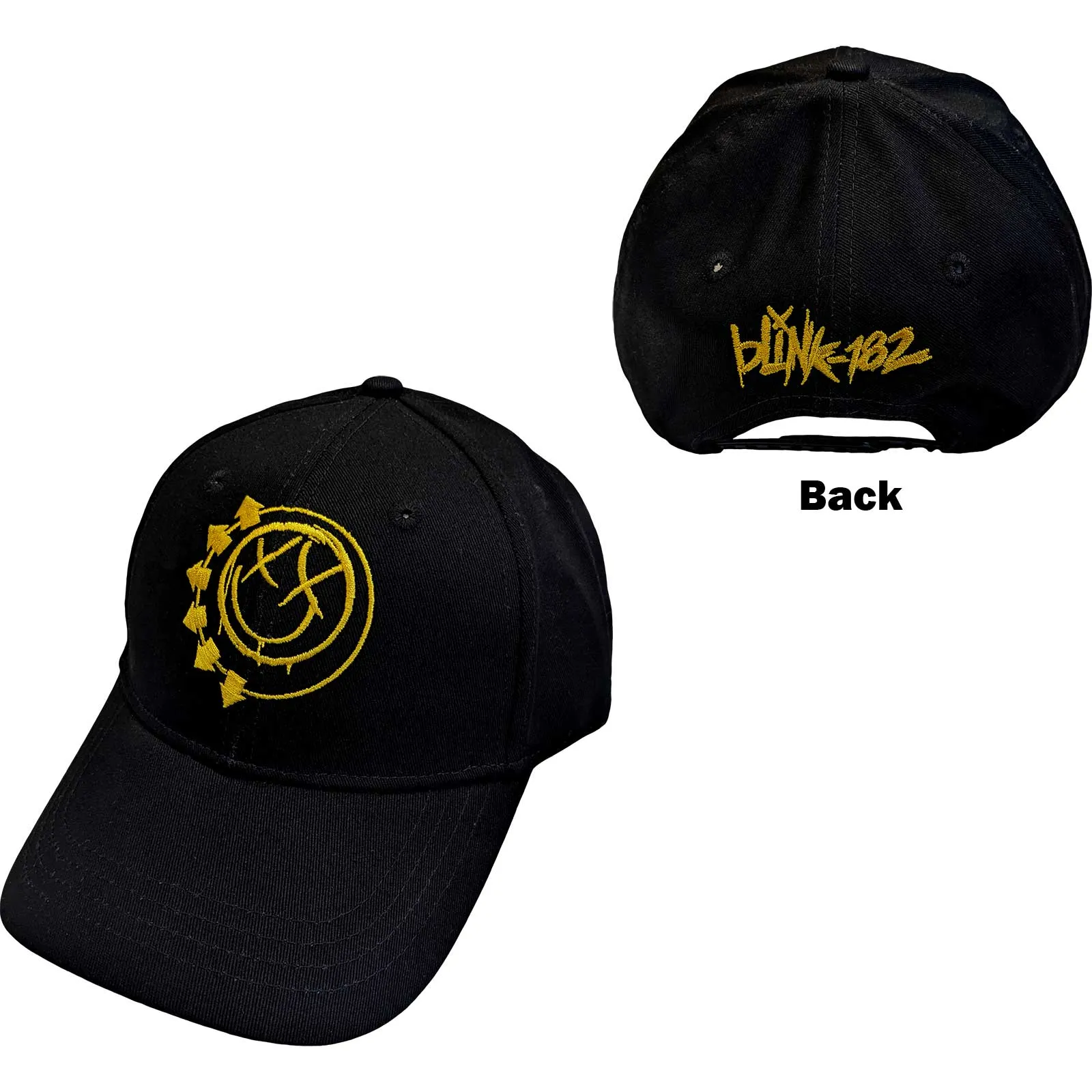 Blink 182 Unisex Baseball Cap - Yellow Six Arrow Smiley