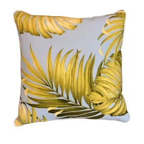 Blue fern tropical cushion