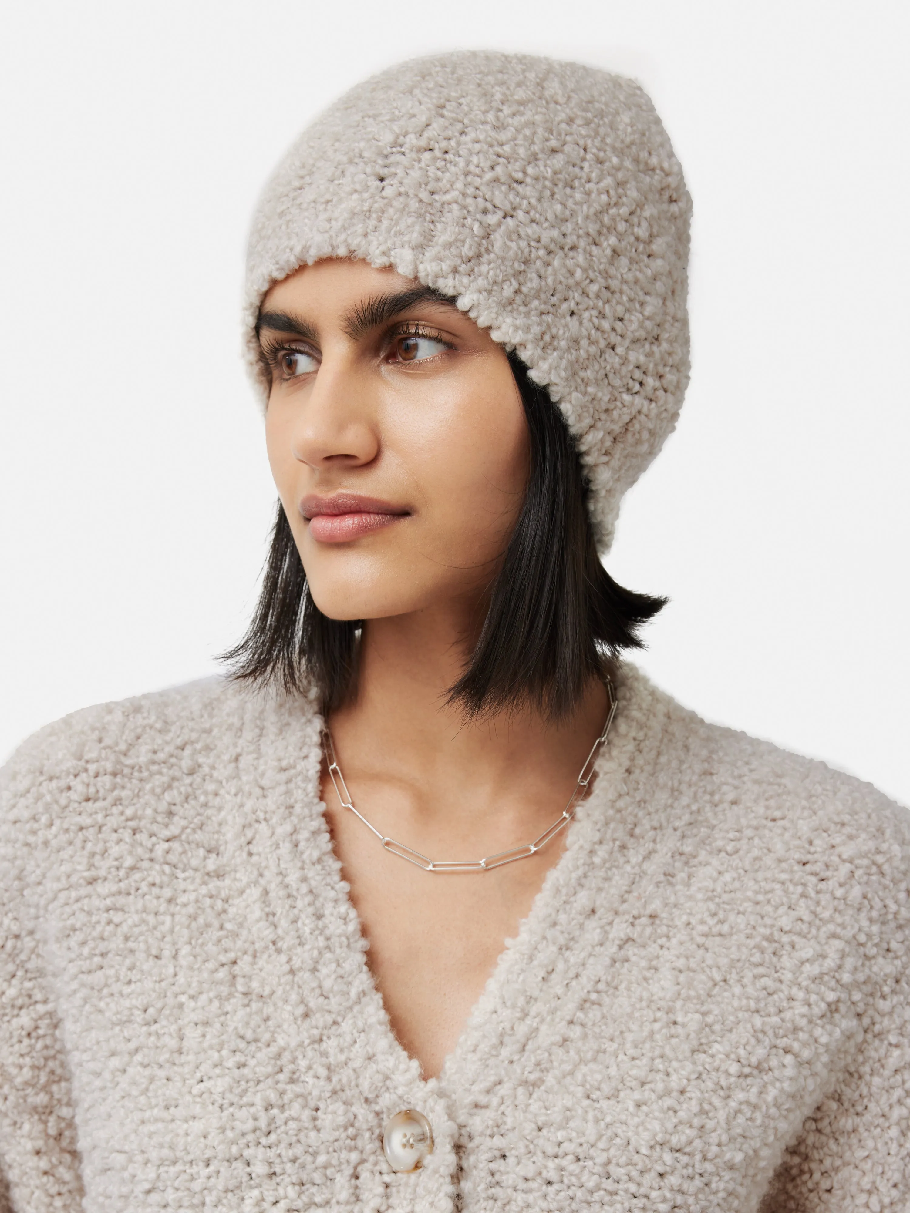 Boucle Beanie | Cream