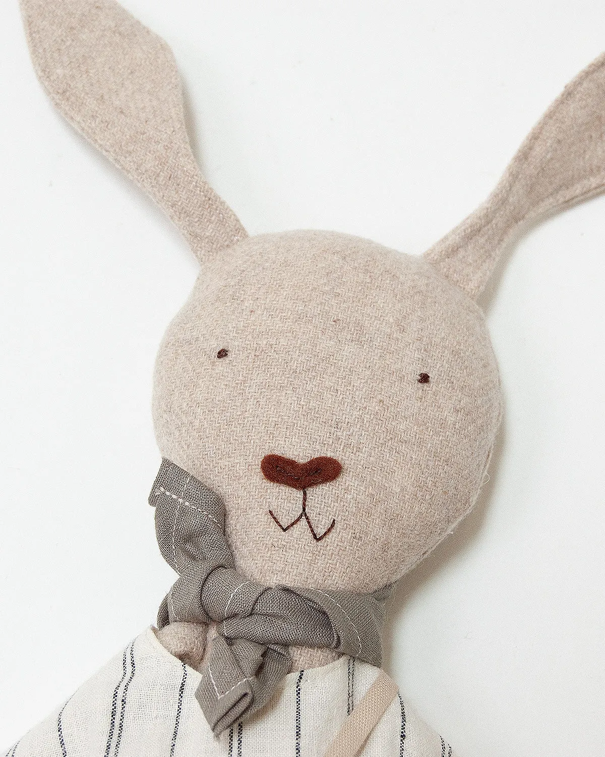 Bunny Heirloom Doll - natural/black stripe