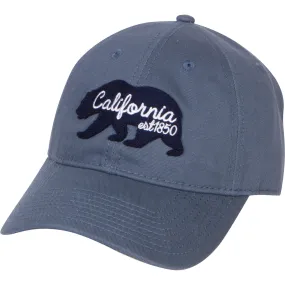 California Bear Felt Appliqué Baseball Cap - Marine Blue