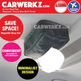 Carwerkz In Car Roof Top Space Saving Magnetic Tissue Holder