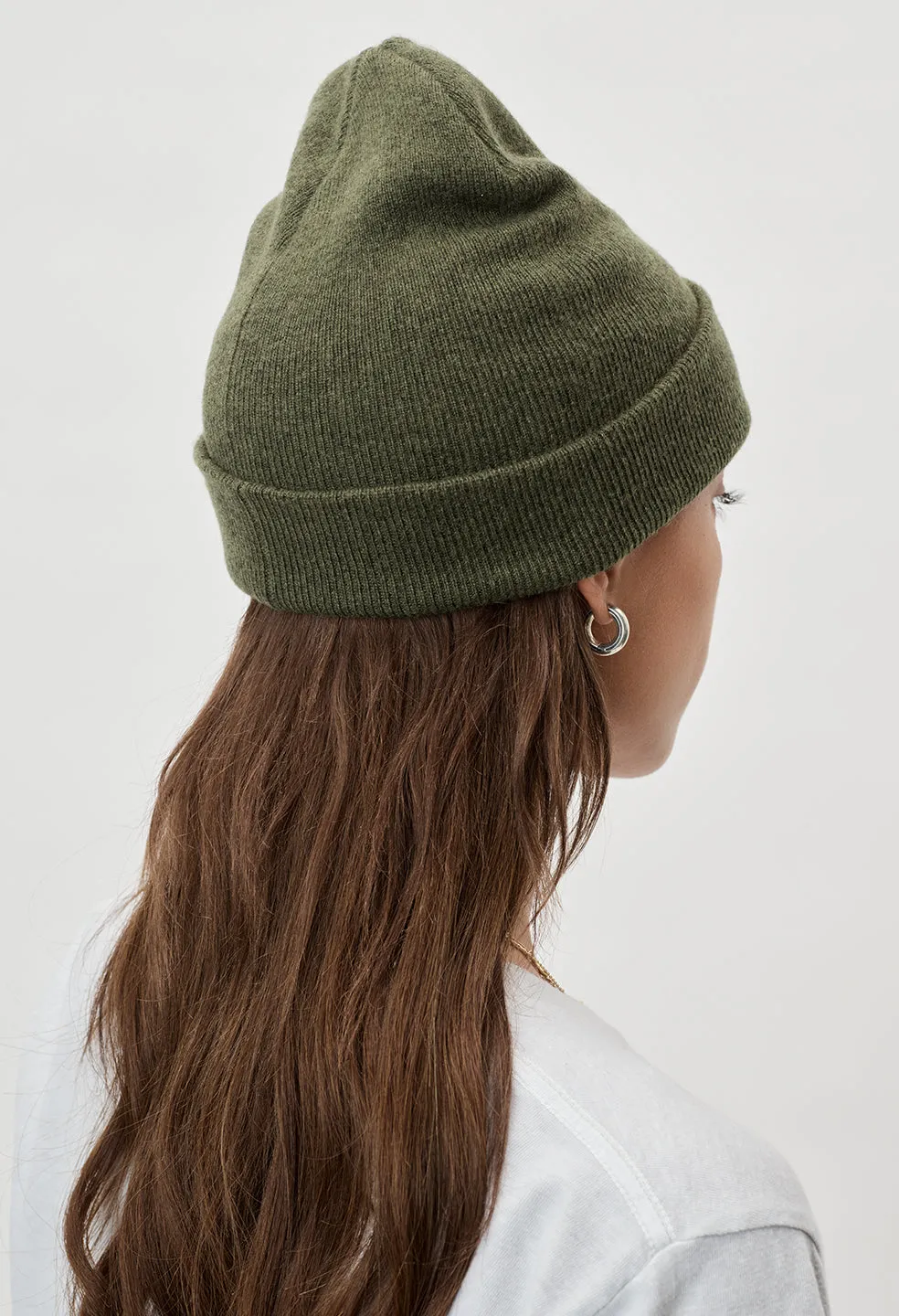 Cashmere Blend Surplus Beanie / Moss