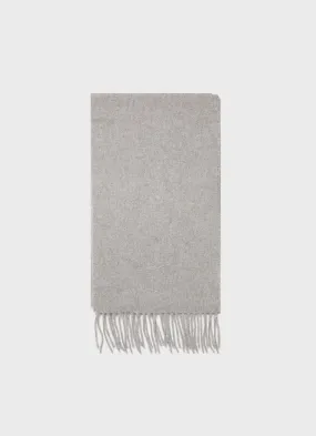 Cashmere Woven Scarf in Grey Melange