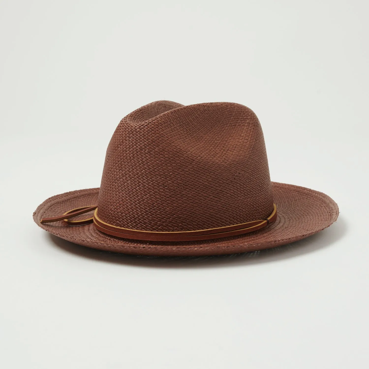 Chamula Brisa Forma Woven Panama Hat - Brown