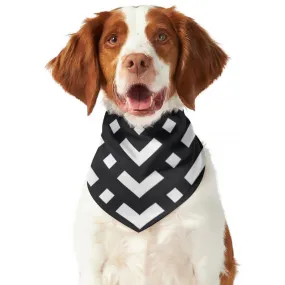 Chevron Black Pet's Scarf