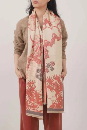 CONTRAST FLORA PRINT SCARF