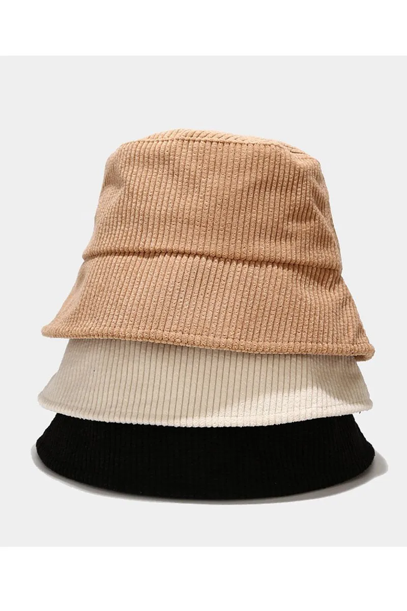 CORDUROY CASUAL FISHERMAN HAT BUCKET HAT