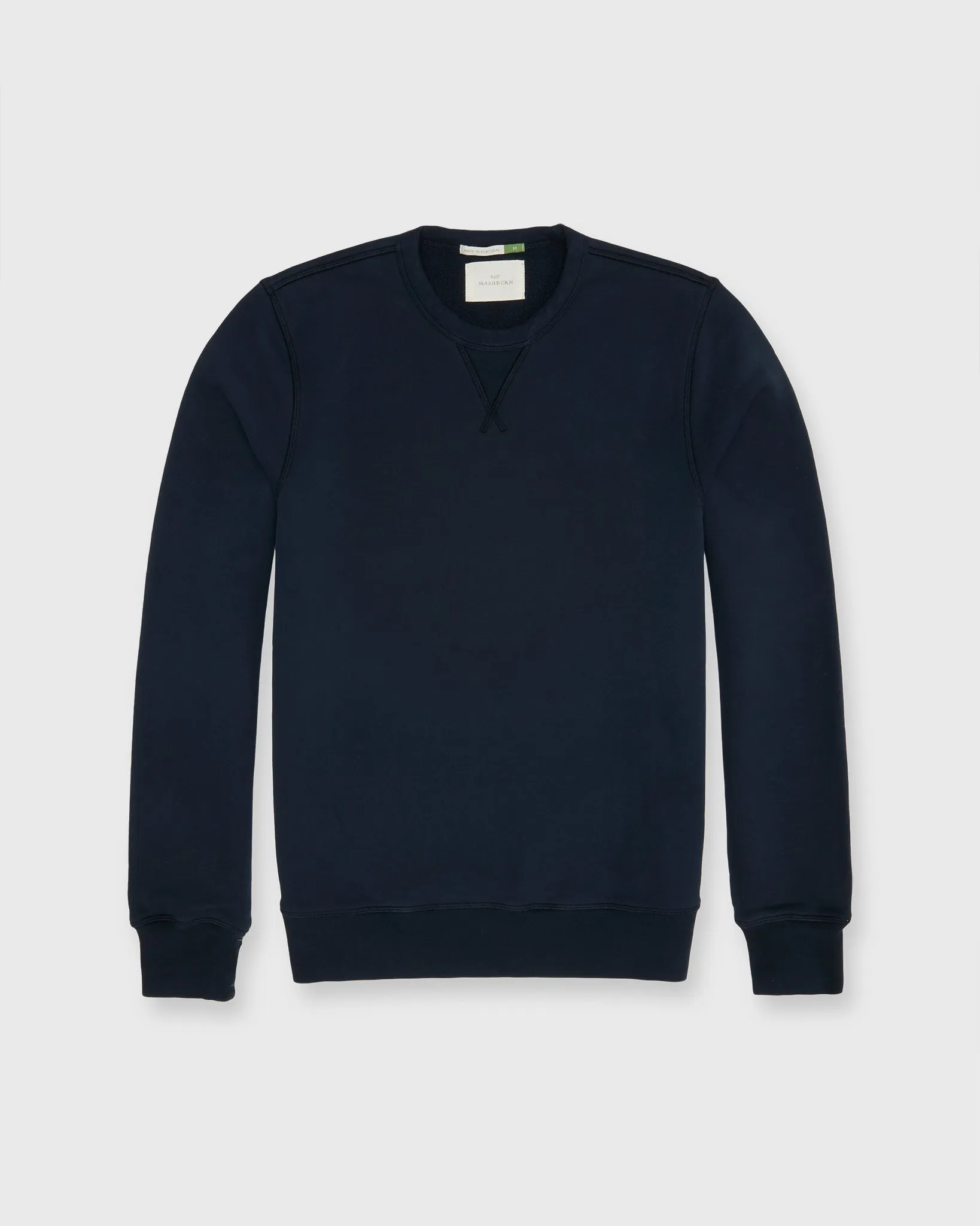 Crewneck Pullover Sweatshirt in Navy French Terry