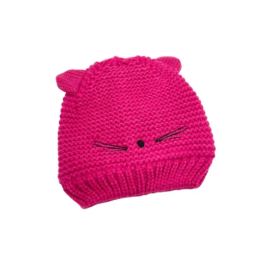 Crochet Cat Design Winter Hat for Kids