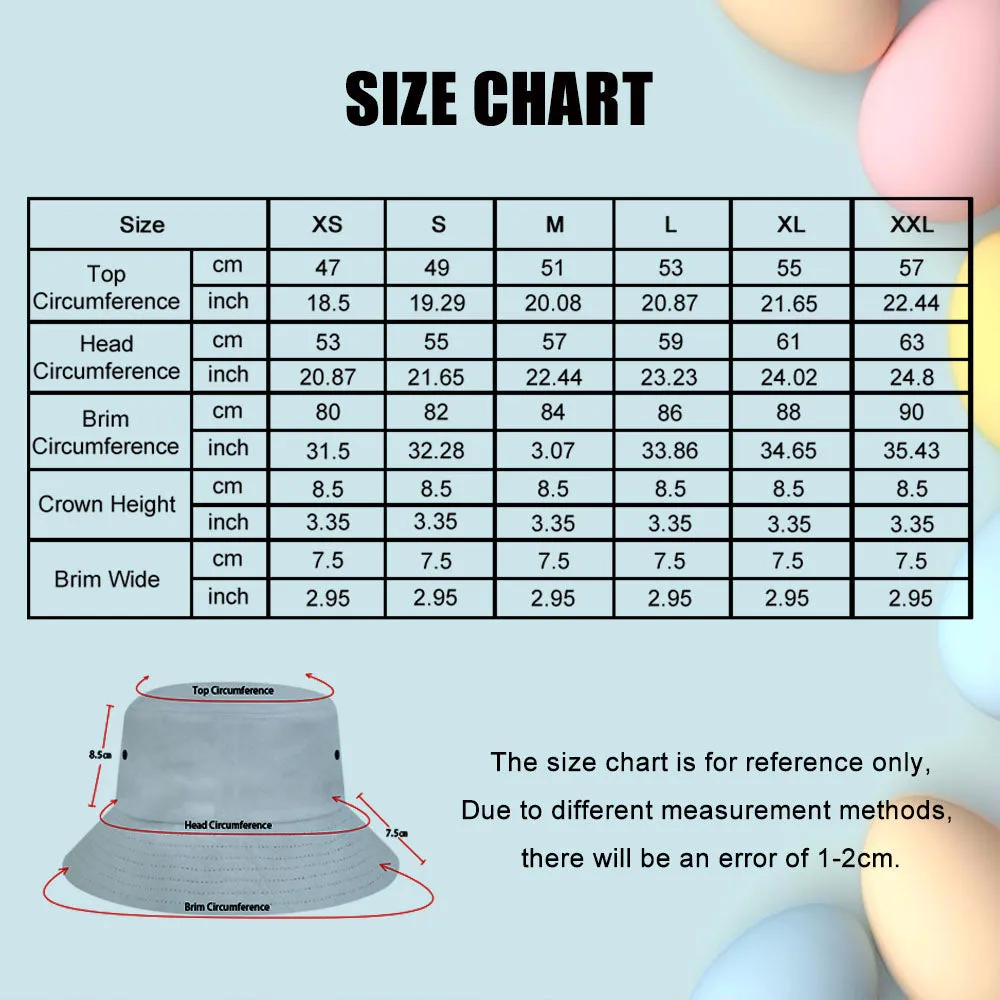 Custom Face Bucket Hat Personalize Fruits Bucket Hat Summer Wide Brim Fisherman Hat Gifts