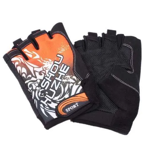 Cycling Sports Anti Skid Particles Half Finger Gloves