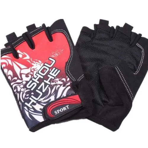 Cycling Sports Anti Skid Particles Half Finger Gloves