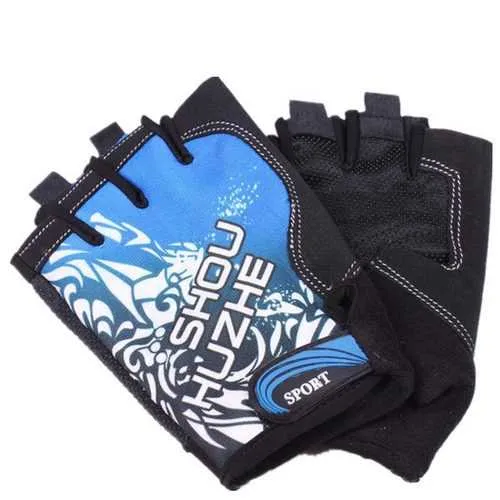 Cycling Sports Anti Skid Particles Half Finger Gloves