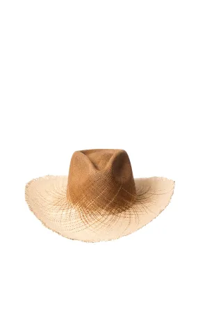 Degrade Straw Frayed Hat