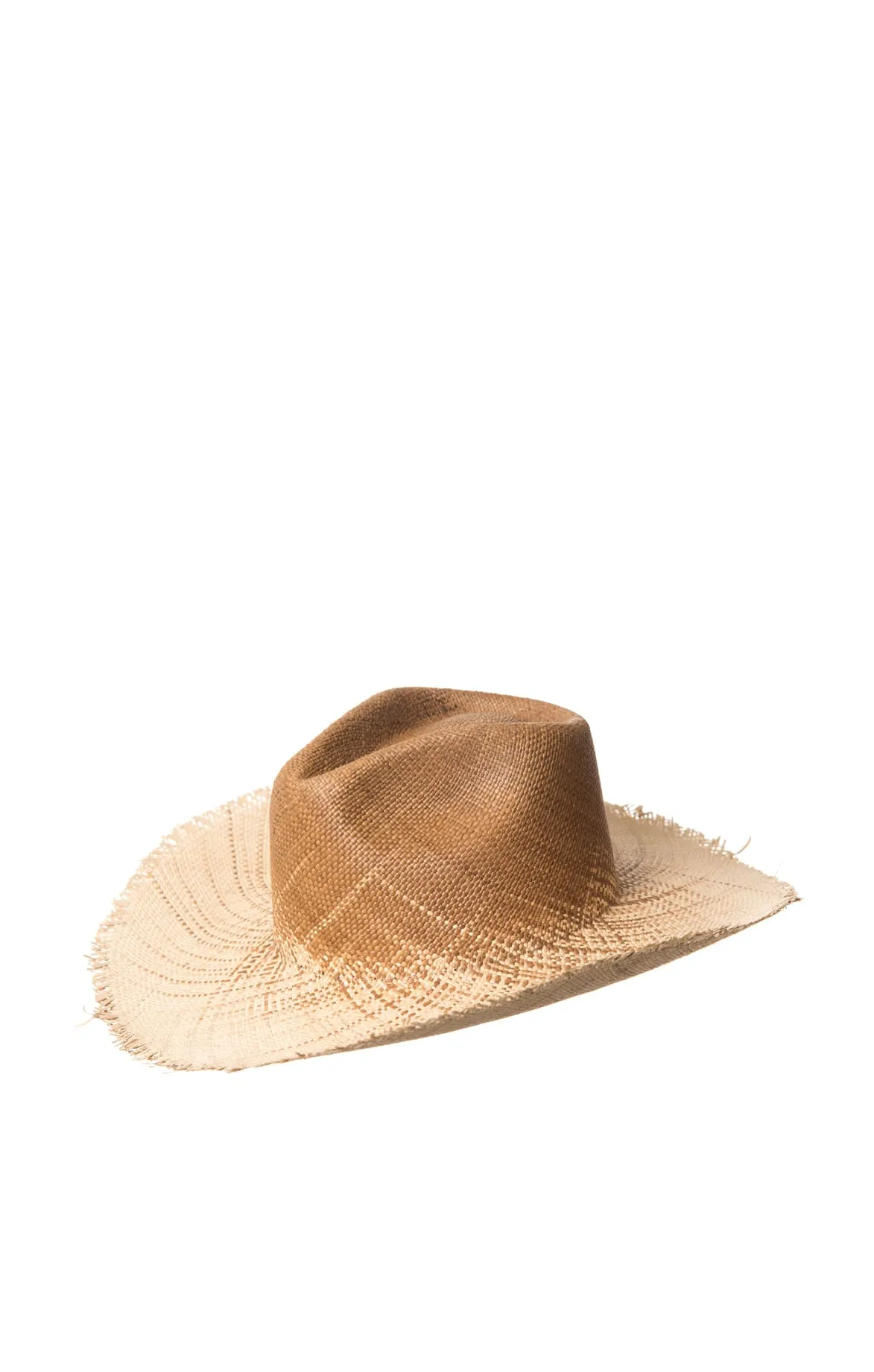 Degrade Straw Frayed Hat