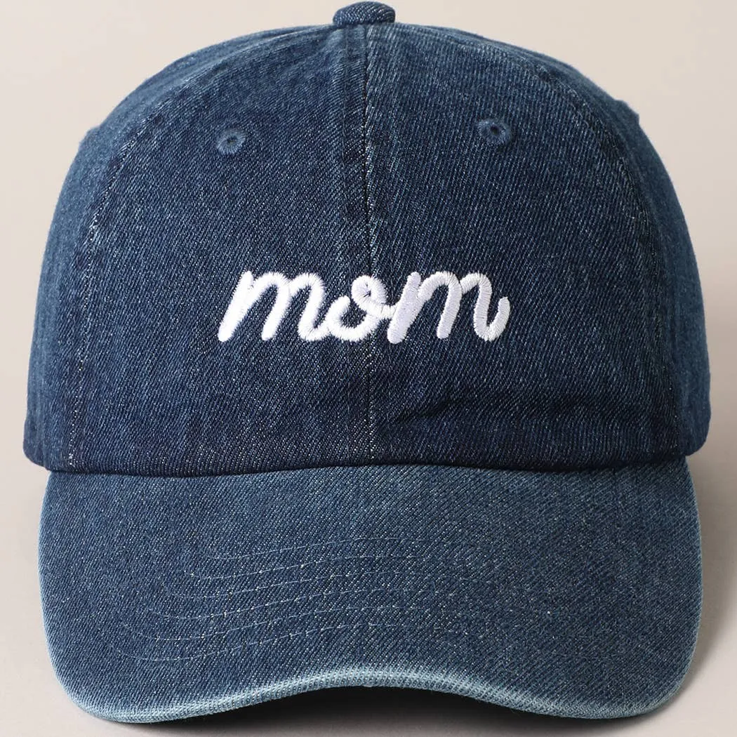 Denim Mineral Mom Hats - 2 Colors!