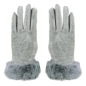 Designer Gloves For Women - Grey