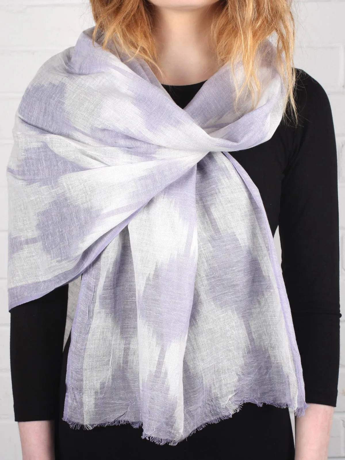 Diamond Ikat Scarf, Lilac