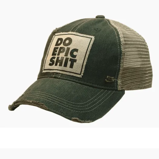 Do Epic Shit Distressed Baseball Cap