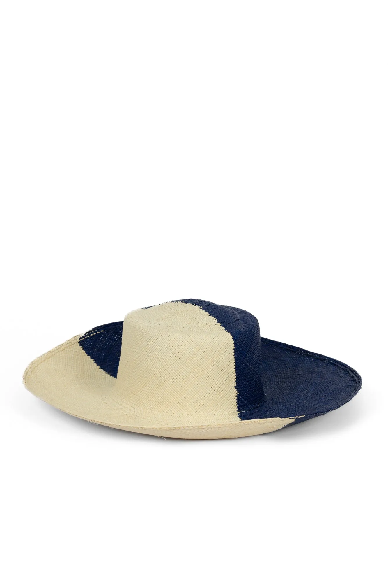 Double Color Blue Planter Toquilla Straw Hat