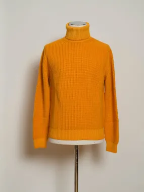 Drumohr Heavy Merino Wool Knit Roll Neck / Bright Orange