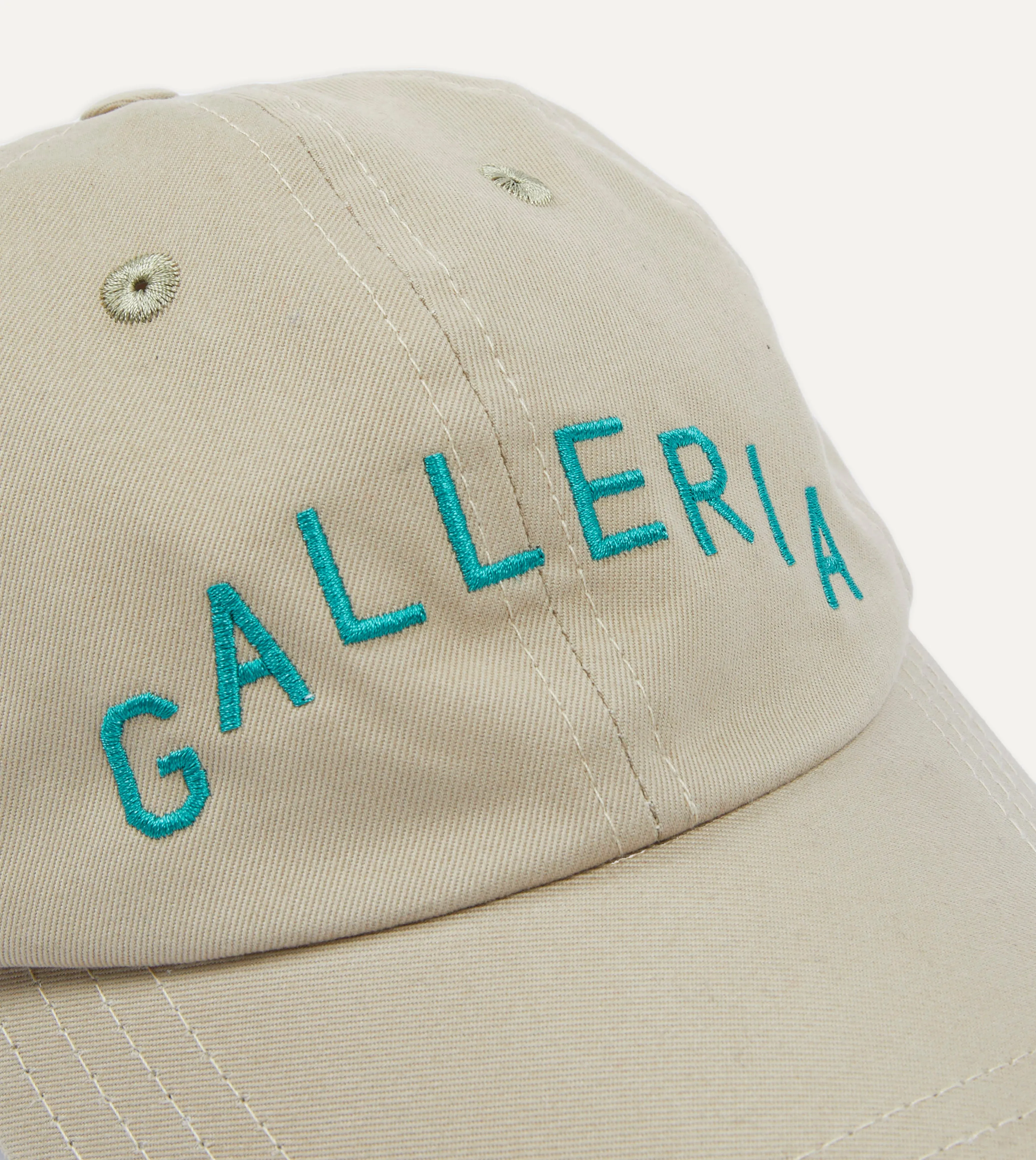 Ecru Galleria Emblem Cotton Twill Baseball Cap