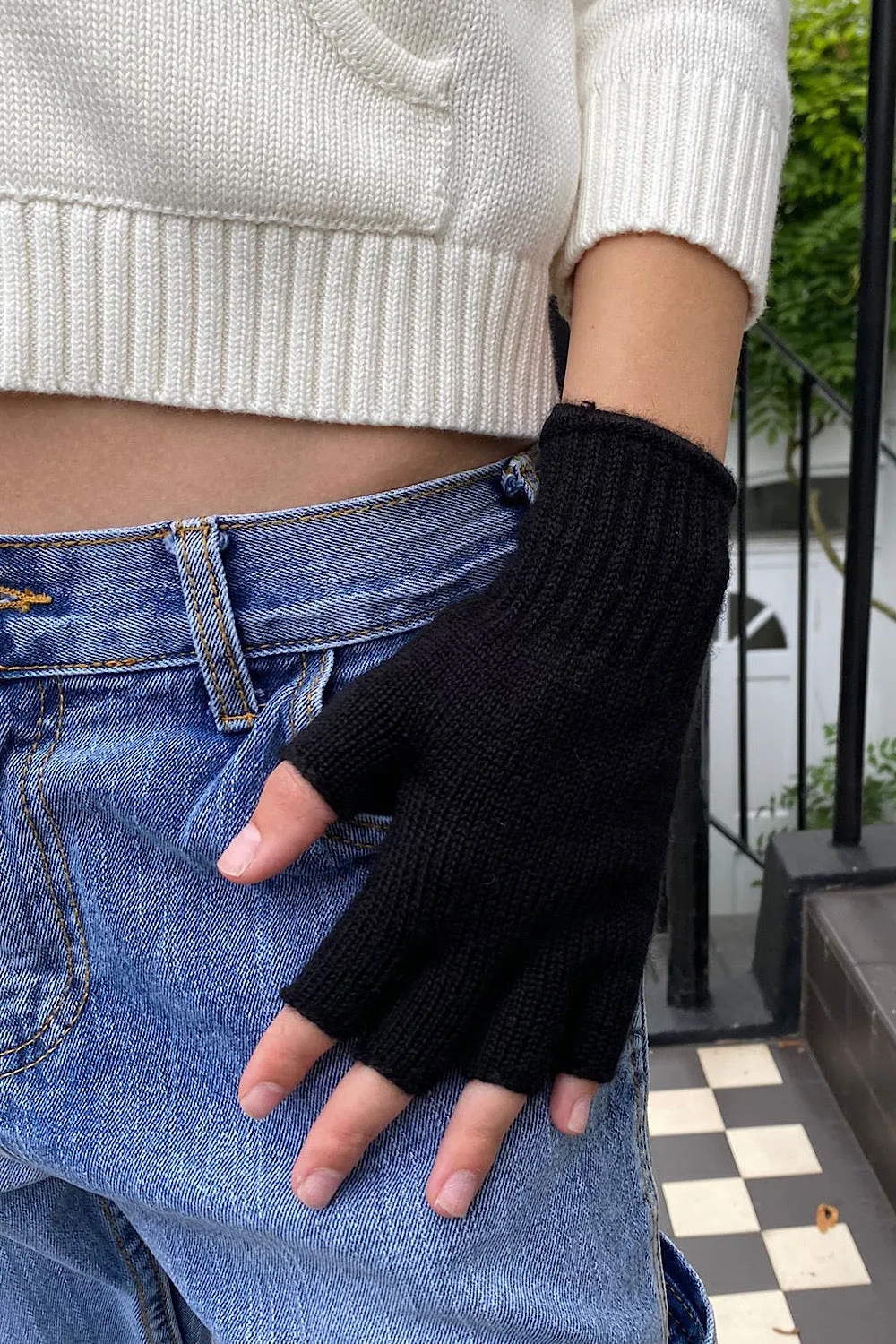 Fingerless Wool Gloves