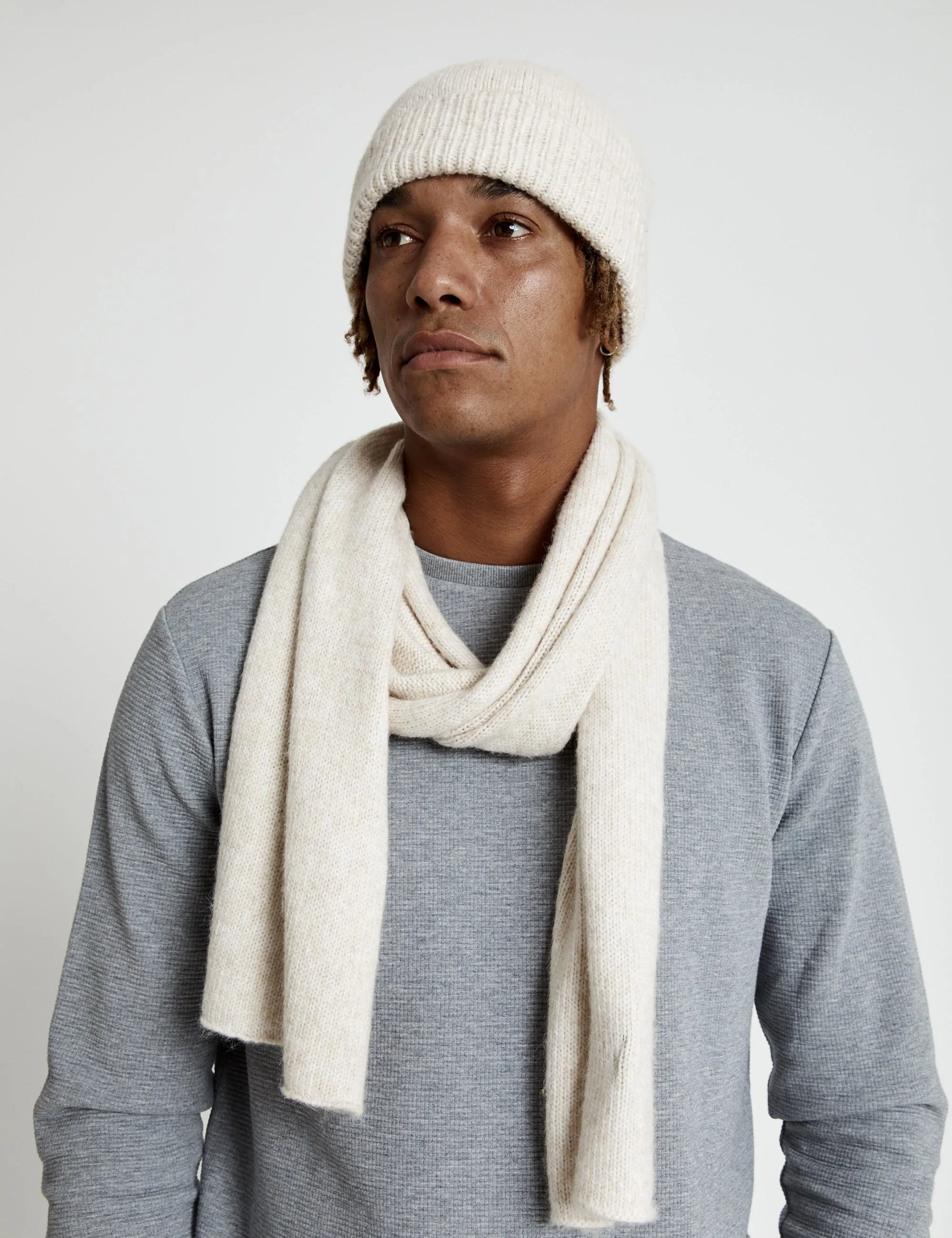 Fisherman Scarf - Natural Marle